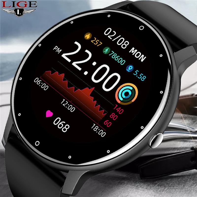 LIGE 2023 New Smart Watch Men Full Touch Screen Sport Fitness Watch IP –  IML Drop Shop